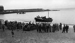 Craft Prints: The arrival of the new motor lifeboat at New Quay, Cardiganshire