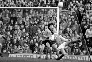 Arsenal 2 v. Derby County 0. Division 1 football January 1980 LF01-05-010