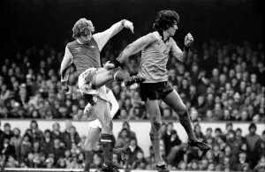 Arsenal 2 v. Derby County 0. Division 1 football January 1980 LF01-05-054
