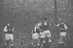 Arsenal 3 v West Ham United 3. Old League Division one at Highbury Stadium