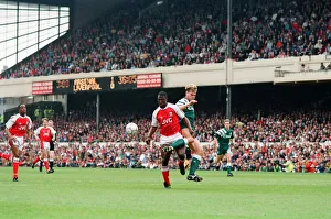 Arsenal 4 v. Everton 2. Kevin Campbell in action 21st December 1991
