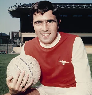 Arsenal footballer Bobby Gould at Highbury August 1969