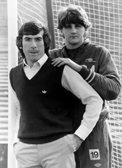 Images Dated 2nd November 1984: Arsenal keepers Pat Jennings (left) and John Lukic. 2nd November 1984