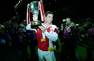 Arsenal v Parma - European Cup Winners Cup 1994 Alan Smith celebrates the victory