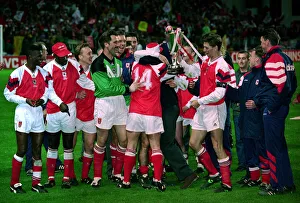 Arsenal v Parma - European Cup Winners Cup 1994 Team / Group Photo celebrating