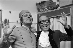 Comedians Prints: Arthur Askey and Dickie Henderson appear in Cinderella at the Birmingham Hippodrome