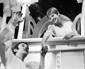 Plays Prints: Arthur Corlan as Romeo and Anna Calder- Marshall as Juliet in the balcony scene of