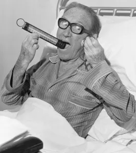Patient Prints: Arthurs up to his old tricks. The thermometer is ridiculously large