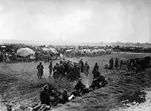 Core18 Prints: Artillery resting by the roadside on British Western Front in France during World War One