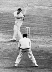 Ashes 1953. England batsman Denis Compton hits the winning runs to retain