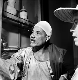 00037 Prints: Ashoor The Dragoman'(The interpreter_ seen here at the Egyptian museum )