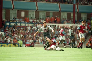 Aston Villa 3 -1 Manchester United Premiership match held at Villa Park. Roy Keane