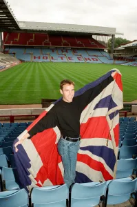 Stadiums Prints: Aston Villa football player Gareth Southgate celebrates his England call up