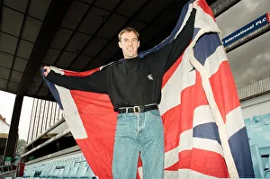 01006 Prints: Aston Villa football player Gareth Southgate celebrates his England call up