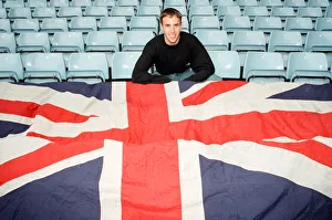 Aston Villa football player Gareth Southgate celebrates his England call up