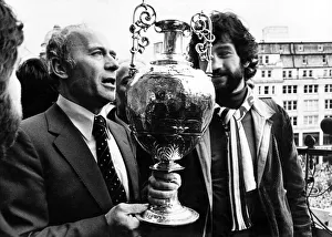 Former Prints: Aston Villa Manager Ron Saunders and Denis Mortimer captain with the League Championship