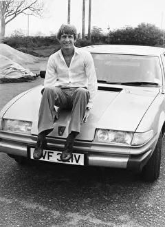 L2nsite Prints: Aston Villa midfielder Gordon Cowans sits proudly on the bonnet of his new 6