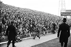 Policemen Prints: Aston Villa v Bournemouth league match (old 3rd division) at Villa Park