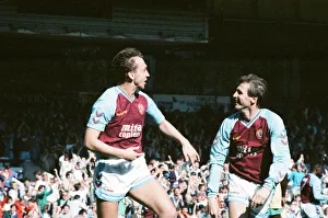 Aston Villa v Norwich City, league match at Villa Park April 1990