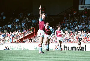 Aston Villa v Norwich City, league match at Villa Park April 1990