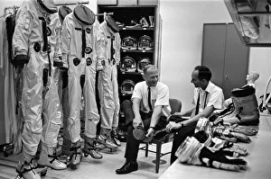 Astronauts Edwin Eugene Buzz Aldrin (Left) and Theodore Cordy Ted Freeman (Right