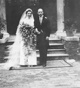 Marriage Prints: Athlete Eric Liddell and Florence Mackenzie on their wedding day in Tianjin, China