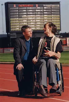 00403 Prints: Athlete Jonathan Edwards Jonathan Edwards with Alan Dodds at the opening of