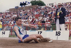00403 Prints: Athlete Jonathan Edwards Jonathan Edwards competing in the Triple Jump event during