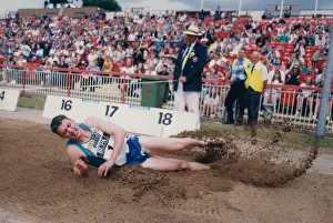 00403 Prints: Athlete Jonathan Edwards Jonathan Edwards competing in the Triple Jump event during