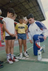 Athlete Jonathan Edwards Jonathan Edwards gives budding stars of the future