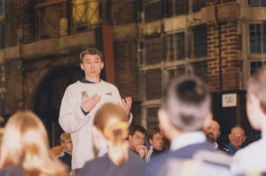 00403 Prints: Athlete Jonathan Edwards Jonathan Edwards at Heaton Manor School in