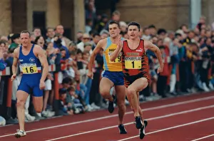 00403 Prints: Athlete Jonathan Edwards Jonathan Edwards winning a 100 metres sprint