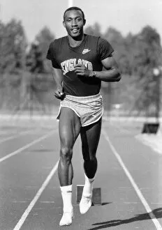 Images Dated 15th June 1986: Athlete - Linford Christie training. June 1986 P008096