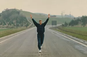 Images Dated 12th May 1993: Athlete Steve Cram Steve Cram opens the new Prudhoe Link Road 12 March 1993
