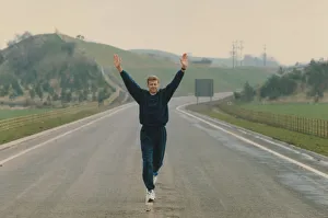 One Mid Adult Man Only Prints: Athlete Steve Cram Steve Cram opens the new Prudhoe Link Road 12 March 1993