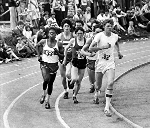 Athletes Prints: Athlete Steve Cram Steve Cram streaks for the line in the invitation mile