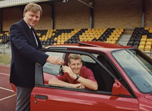 Athlete Steve Cram Steve Cram takes delivery of a new BMW from Mill Garages
