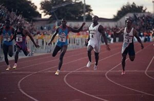 Images Dated 30th July 1993: Athletics Gateshead July 1993 Linford Christie v Carl Lewis at Gateshead competing