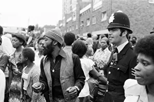 Atmosphere at the Notting Hill Carnival. 29th August 1976