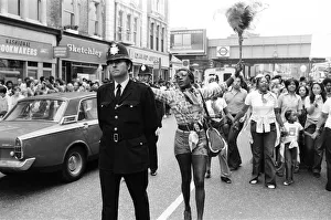 Atmosphere at the Notting Hill Carnival. 29th August 1976