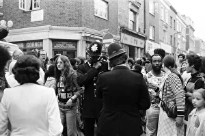 Atmosphere at the Notting Hill Carnival. 29th August 1976