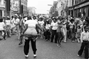 01066 Prints: Atmosphere at the Notting Hill Carnival. 29th August 1976