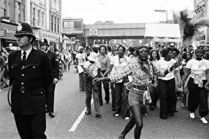 Atmosphere at the Notting Hill Carnival. 29th August 1976