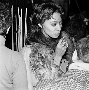 Att the filming of the Rolling Stones Rock n Roll Circus model Donyale Luna who