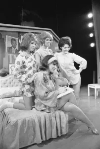 Attractive quartet from the cast of Grease left to right Colette Kelly, Hilary Labow