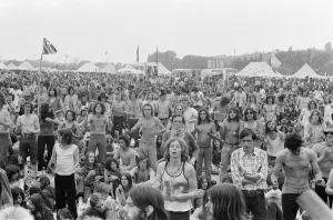 The audience enjoy The Reading Festival Saturday August 12th 1972