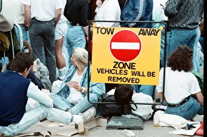 Audience gather outside the Wembley arena prior to the Michael Jackson concert