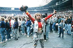 00107 Prints: Audience gather outside the Wembley Stadium prior to the Michael Jackson concert