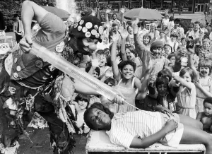 Laughter Prints: Audience participation was the name of the game when Palfi the clown took the stage in