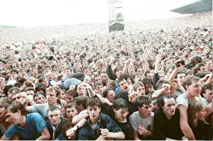 Audience at Roundhay Park Leeds watch Michael Jackson in concert. 29th July 1988